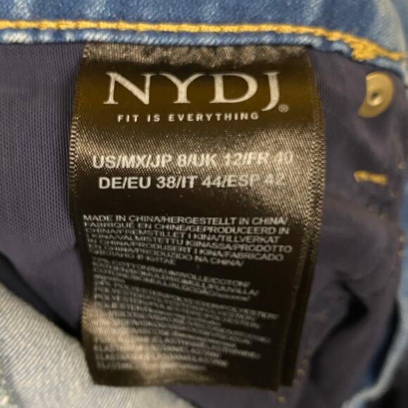 NYDJ Curves 360 Slim Straight Ankle Jeans Size 8 Short - Picture 7 of 7